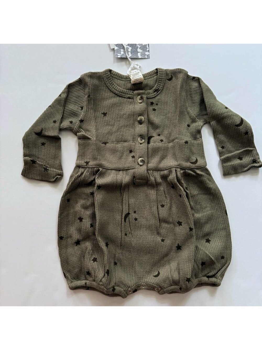 NWT Kate Quinn Organics baby girl belted bubble 6-12 months